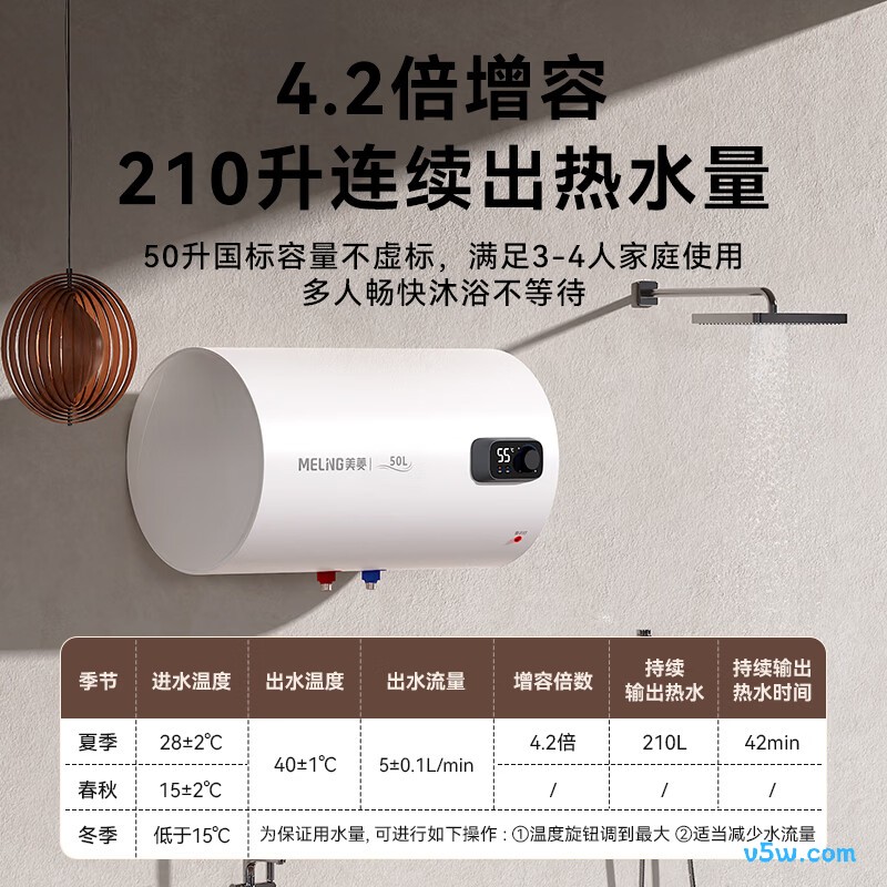 美菱550G电热水器图片