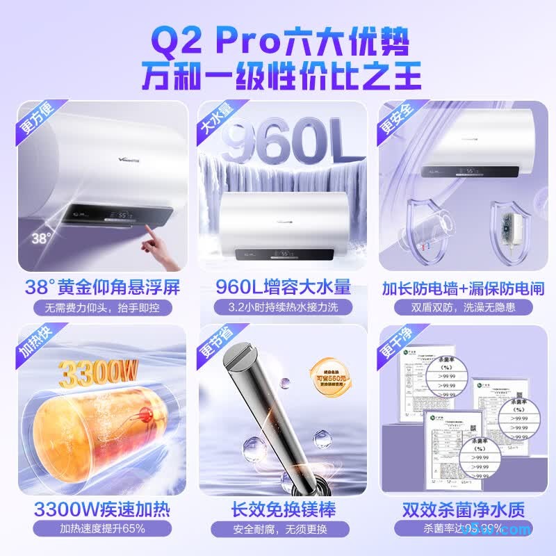 万和Q2Pro电热水器图片