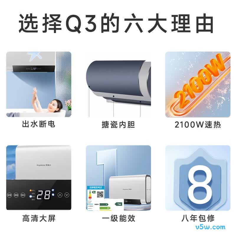 荣事达RSD-Q3-80电热水器图片