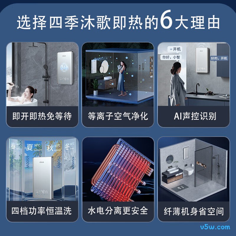 四季沐歌DSK-H85-M09电热水器图片