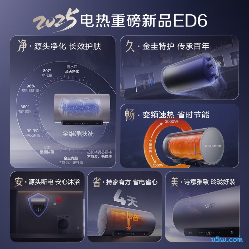 史密斯ED6-B电热水器图片