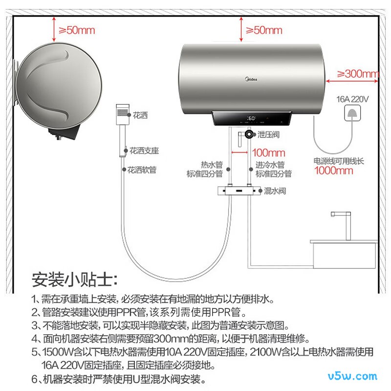 美的F6021-YP2(HEY)电热水器图片