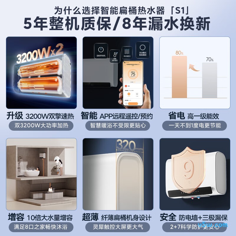 小米MJ01电热水器图片