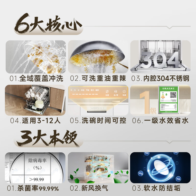 康宝XWJ13-QB03W洗碗机图片