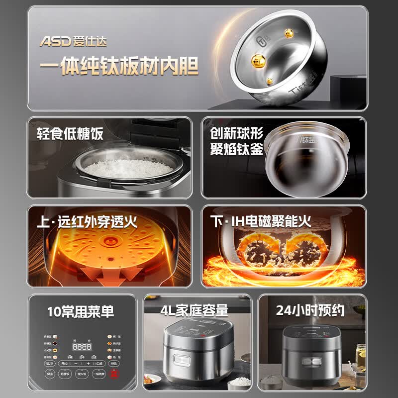 爱仕达AR-F40I5002电饭煲图片