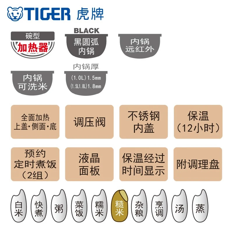 虎牌JAX-A10C电饭煲图片