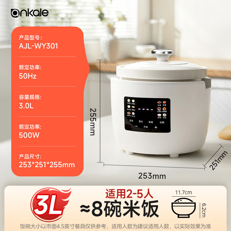 ankale-AJL-WY301电饭煲图片