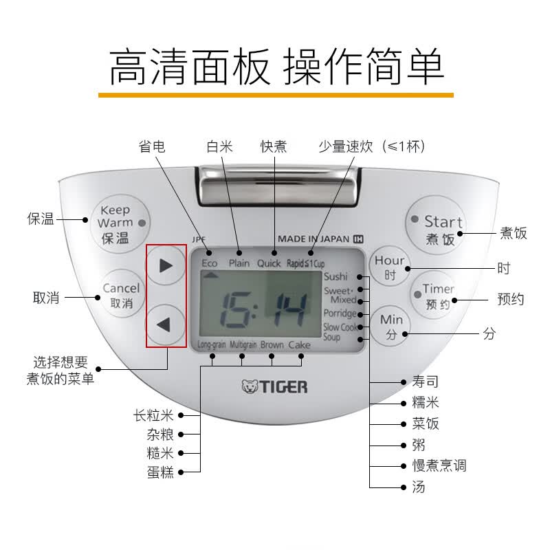 虎牌JPF-A55W-KZ电饭煲图片