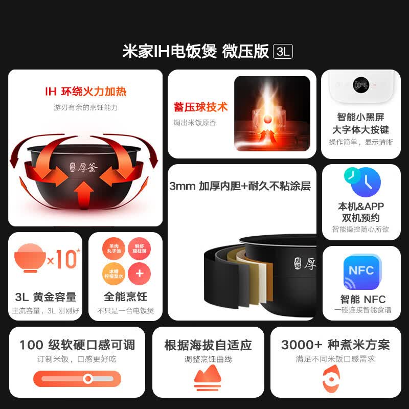 小米MFB2AM电饭煲图片