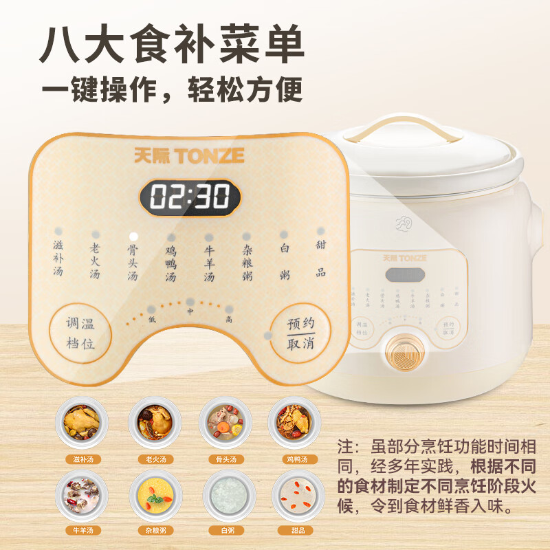 天际DGDD22B30BSGCW电炖锅图片