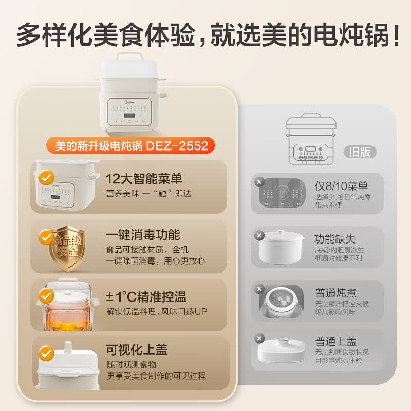 美的MD-DZE2552电炖锅图片