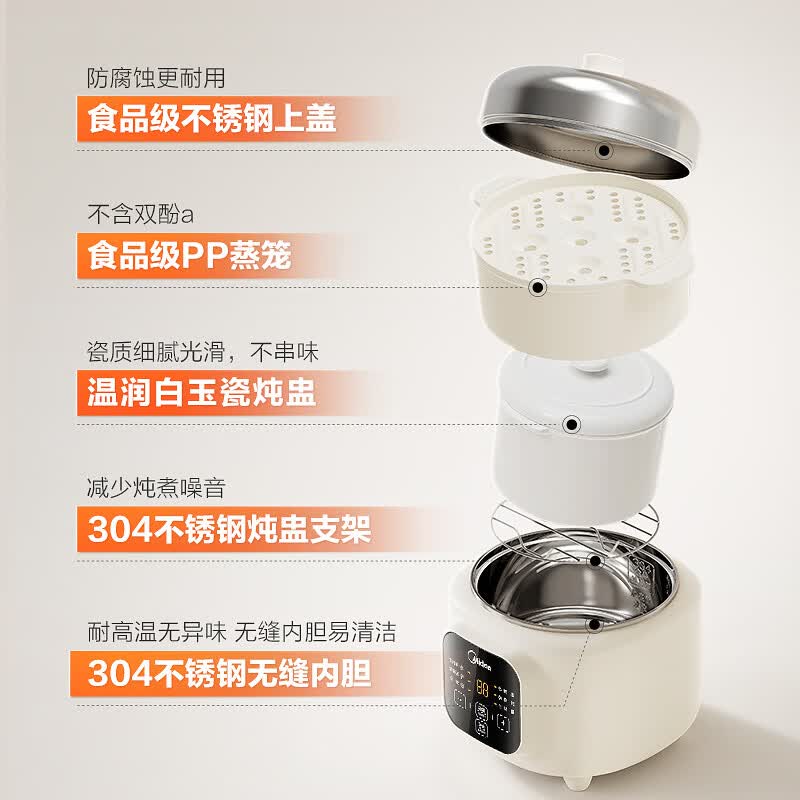 美的MD-DZE1088电炖锅图片