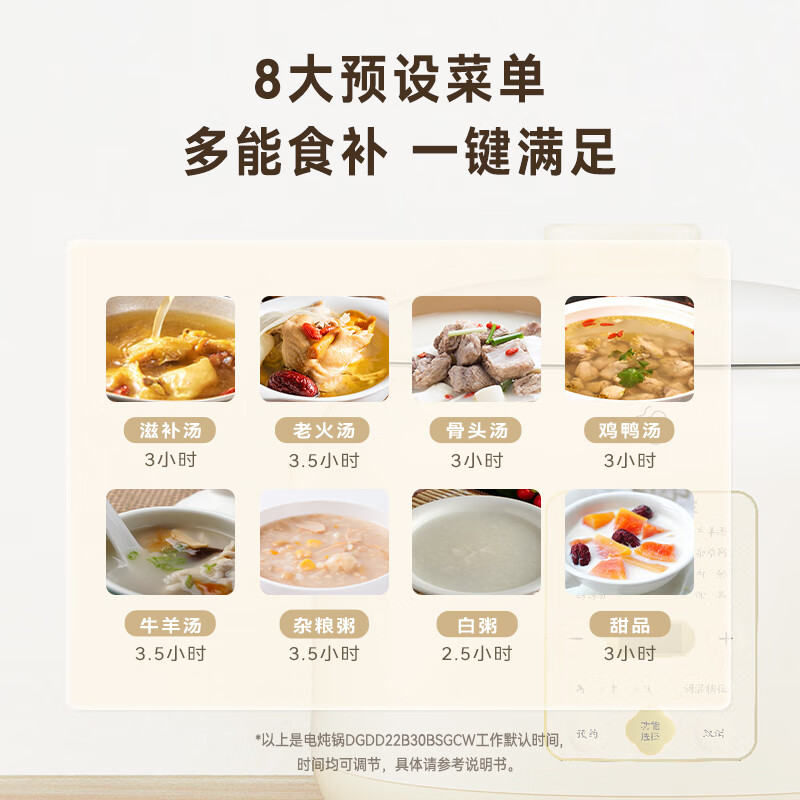 天际DGDD22B30BSGCW电炖锅图片