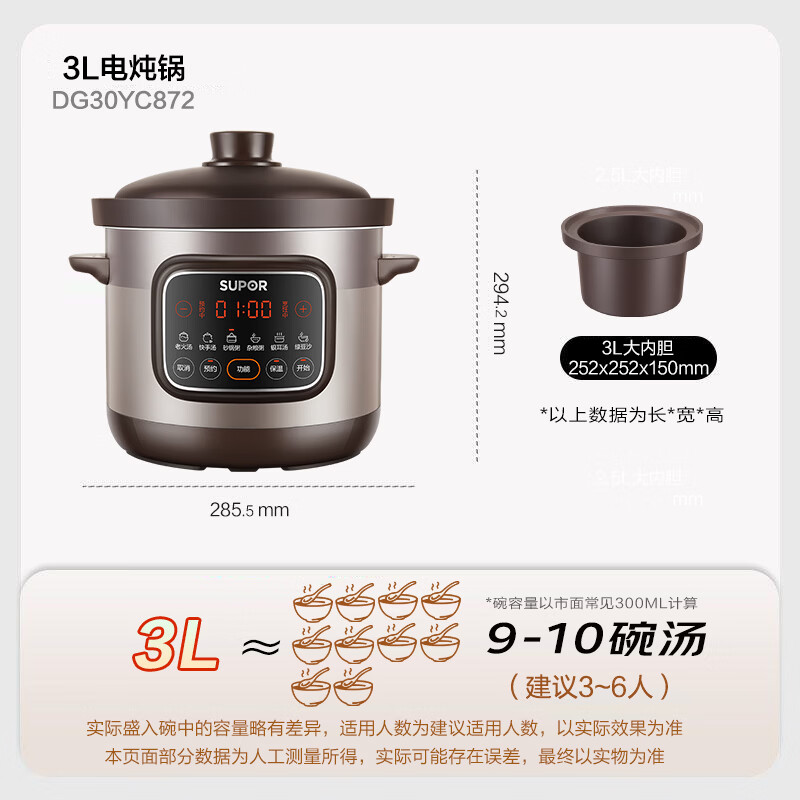 苏泊尔DG30YC872电炖锅图片