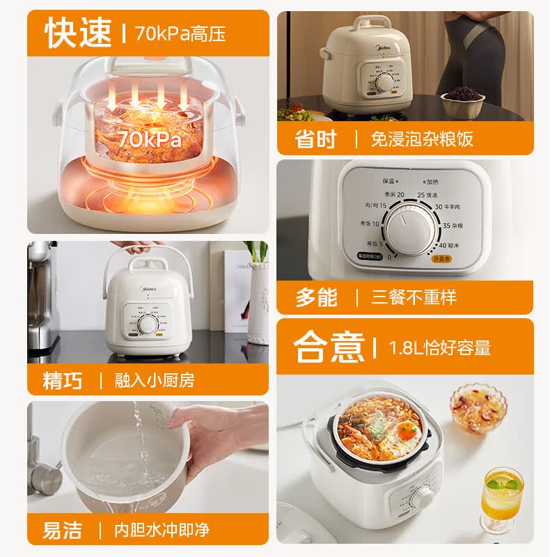 美的MY-E210电压力锅图片