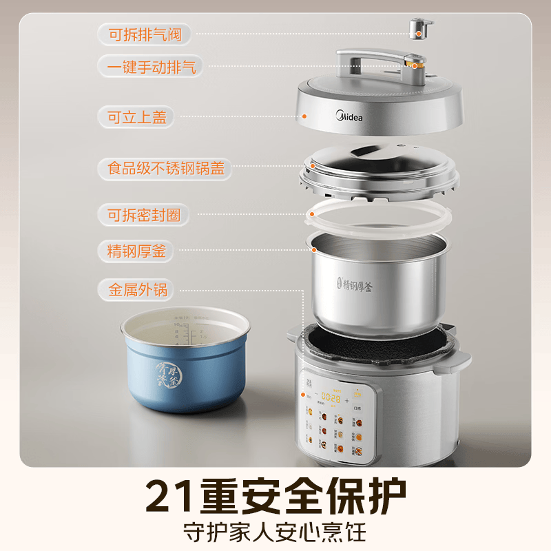 美的MY-E5811G电压力锅图片