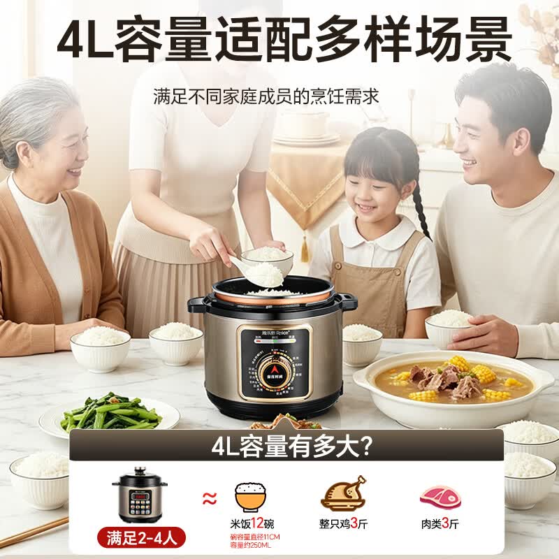 雅乐思YBD40-80D电压力锅图片