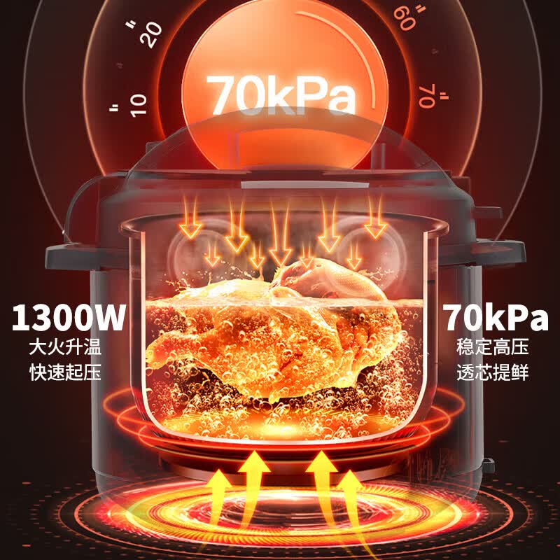 韩派HP-60H11-A电压力锅图片
