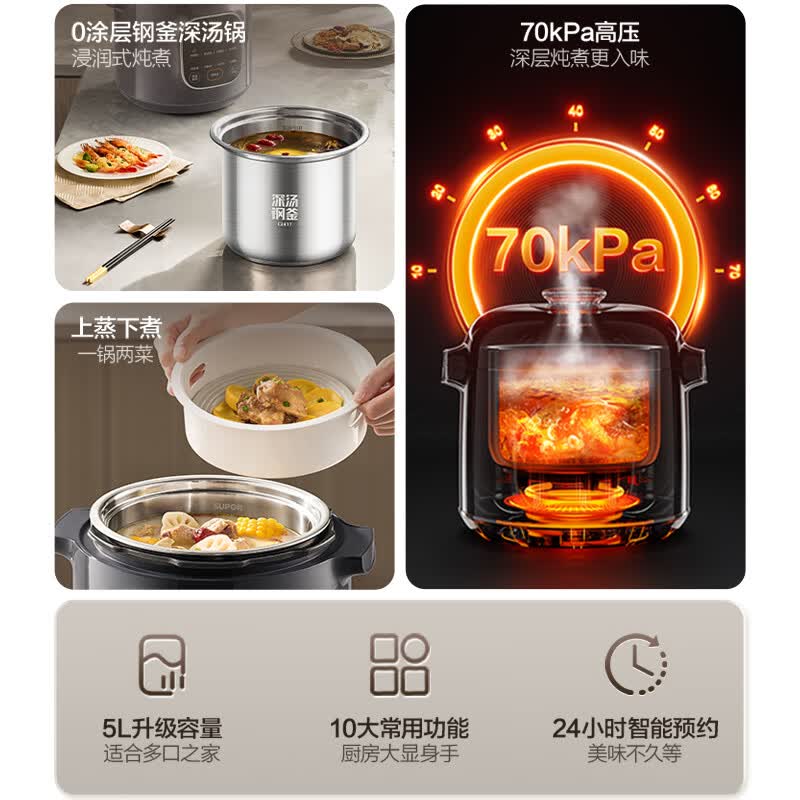 苏泊尔SY-50YC5030电压力锅图片