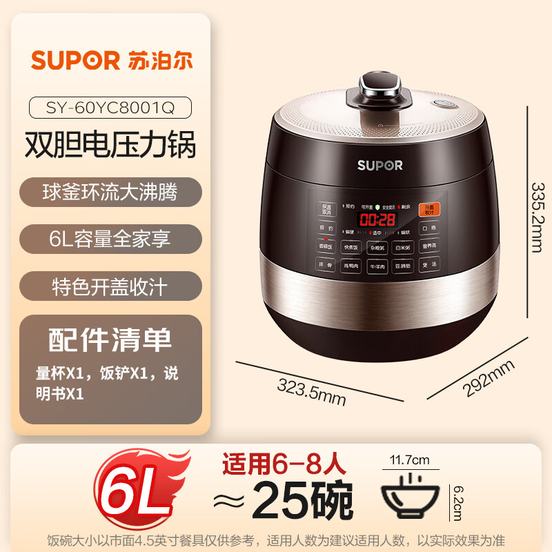 苏泊尔SY-60YC8001Q电压力锅图片