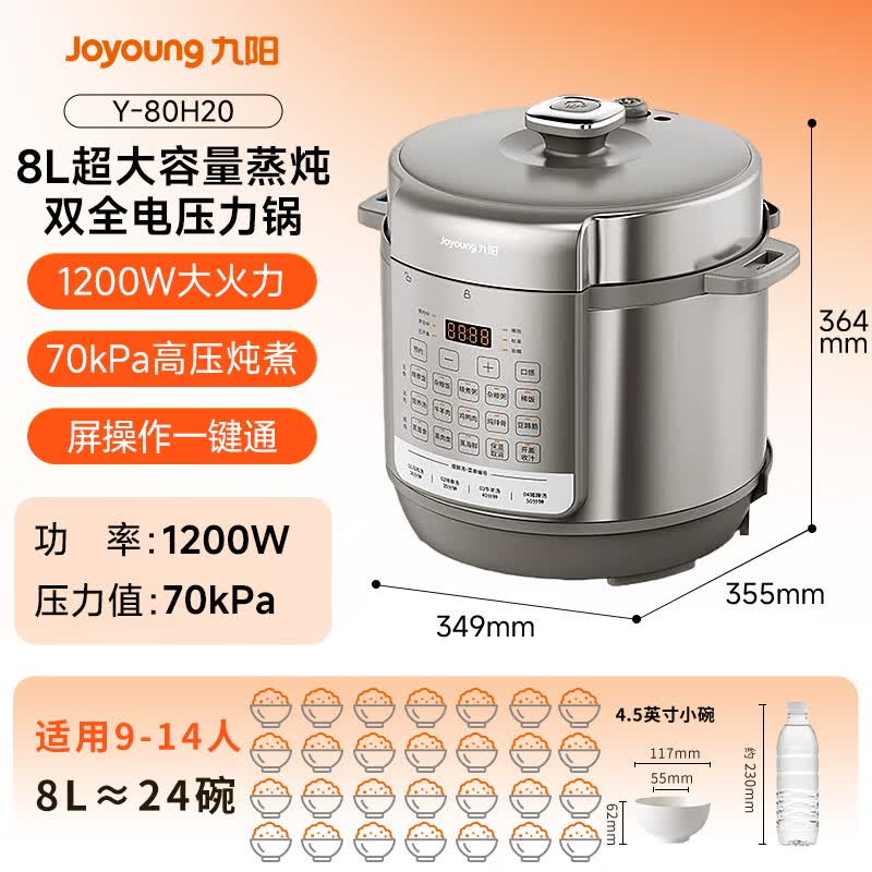 九阳Y-80H20电压力锅图片