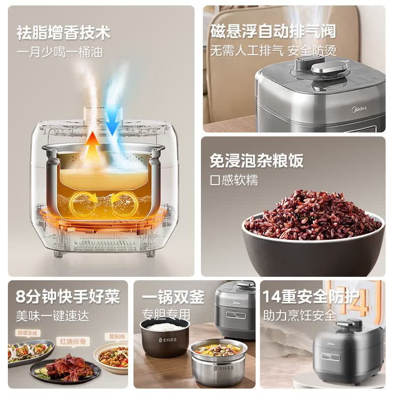 美的MY-S5881F电压力锅图片