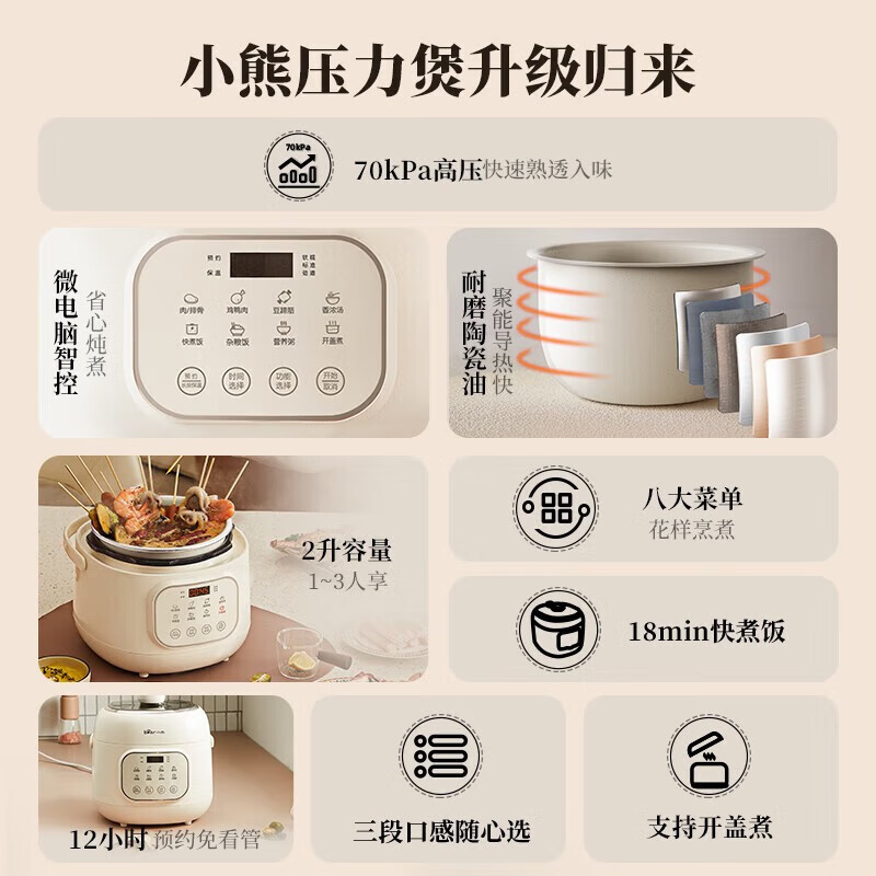 小熊YLB-A20X2电压力锅图片