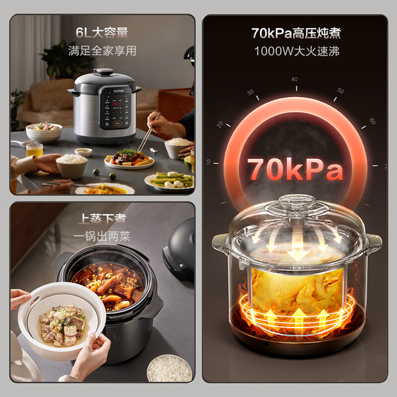 苏泊尔SY-60YC6006电压力锅图片