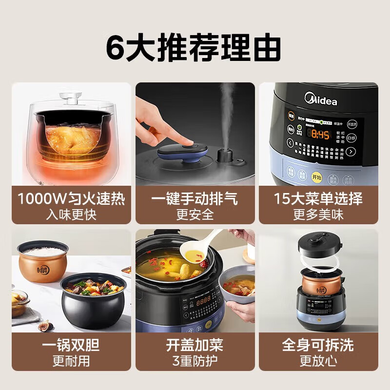 美的MY-YL50Easy202电压力锅图片
