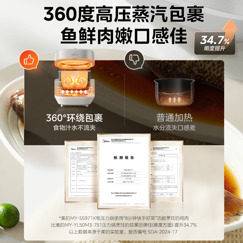 美的MY-S5971K电压力锅图片