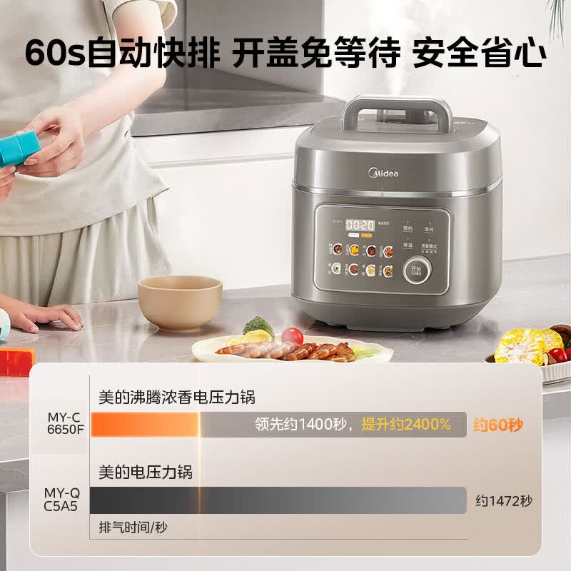 美的MY-C6650F电压力锅图片