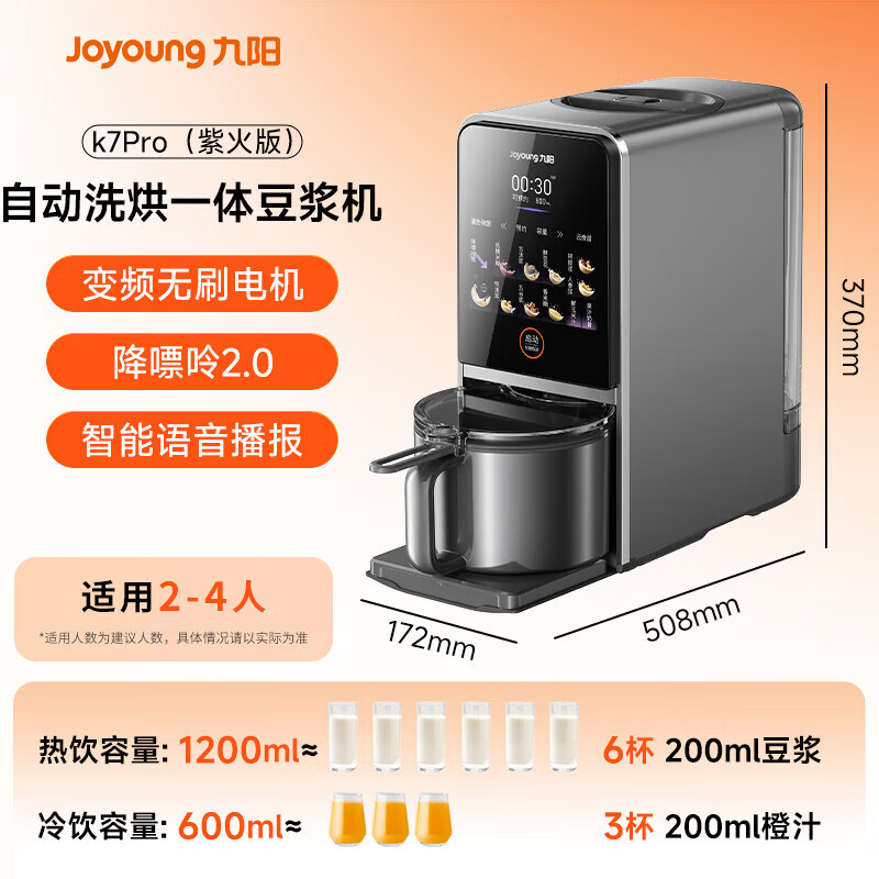 九阳DJ12-K7 Pro(远航灰)豆浆机图片