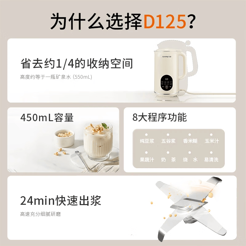 九阳DJ04X-D125豆浆机图片