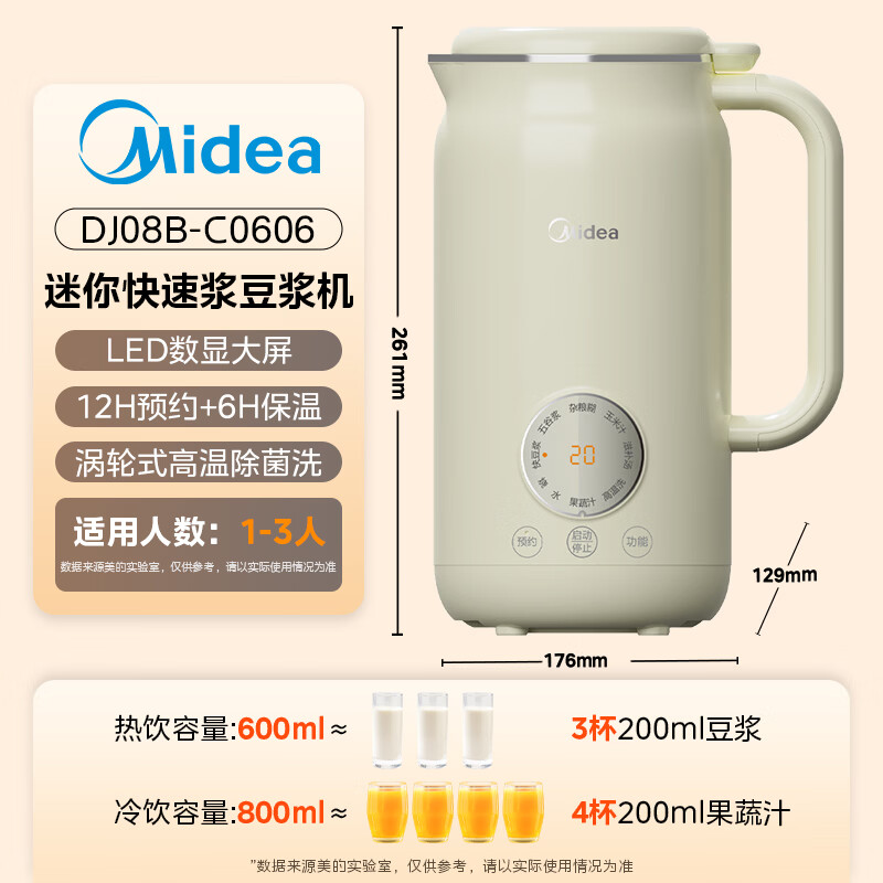 美的DJ08B-C0606豆浆机图片