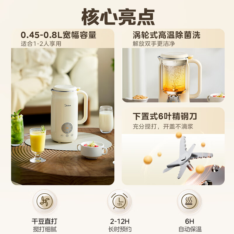 美的DJ08B-C0606豆浆机图片
