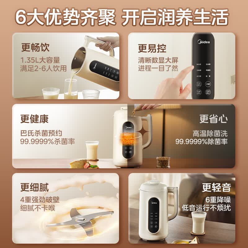 美的DJ13B-DG01A豆浆机图片
