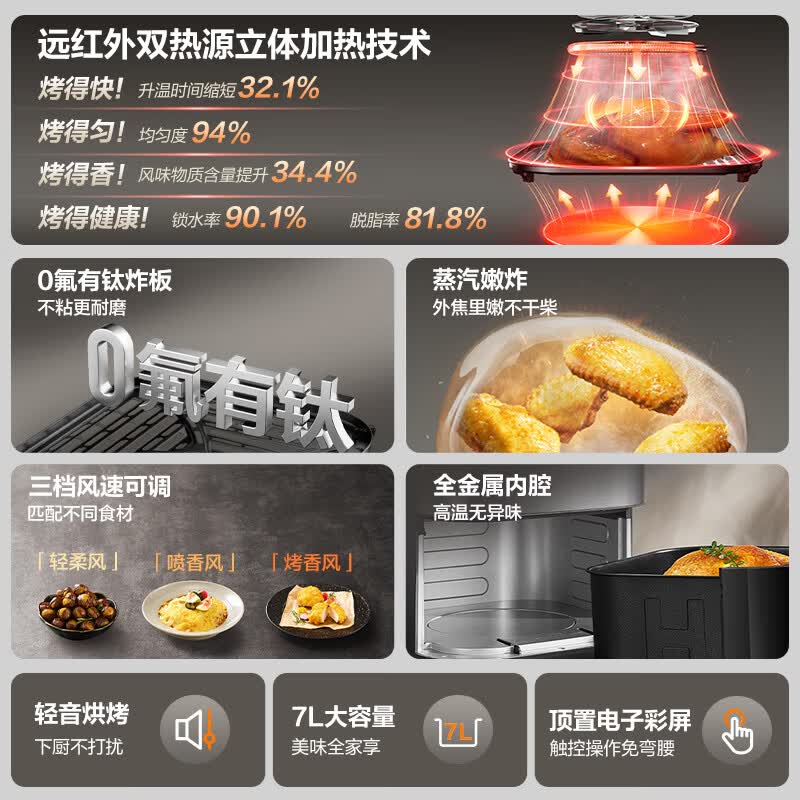 苏泊尔KD70Y887空气炸锅图片