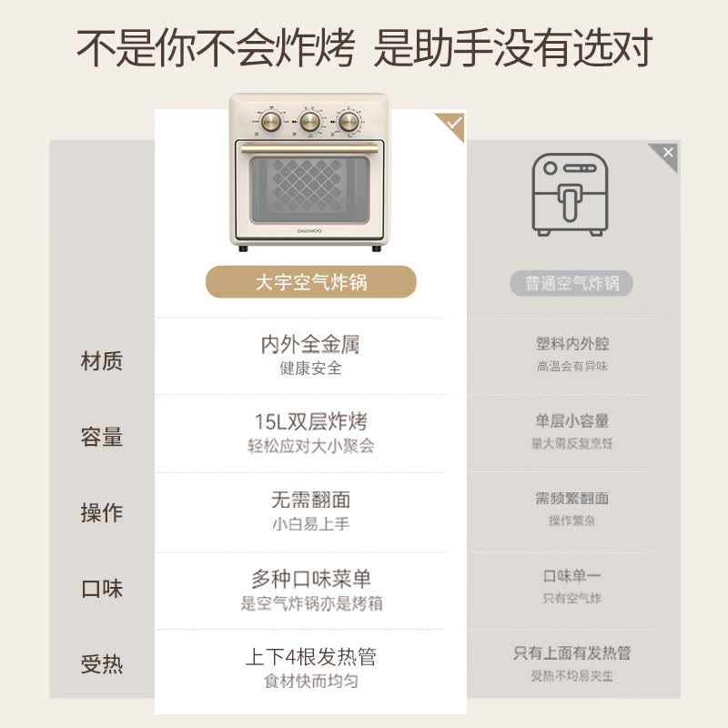 大宇DY-KX13空气炸锅图片