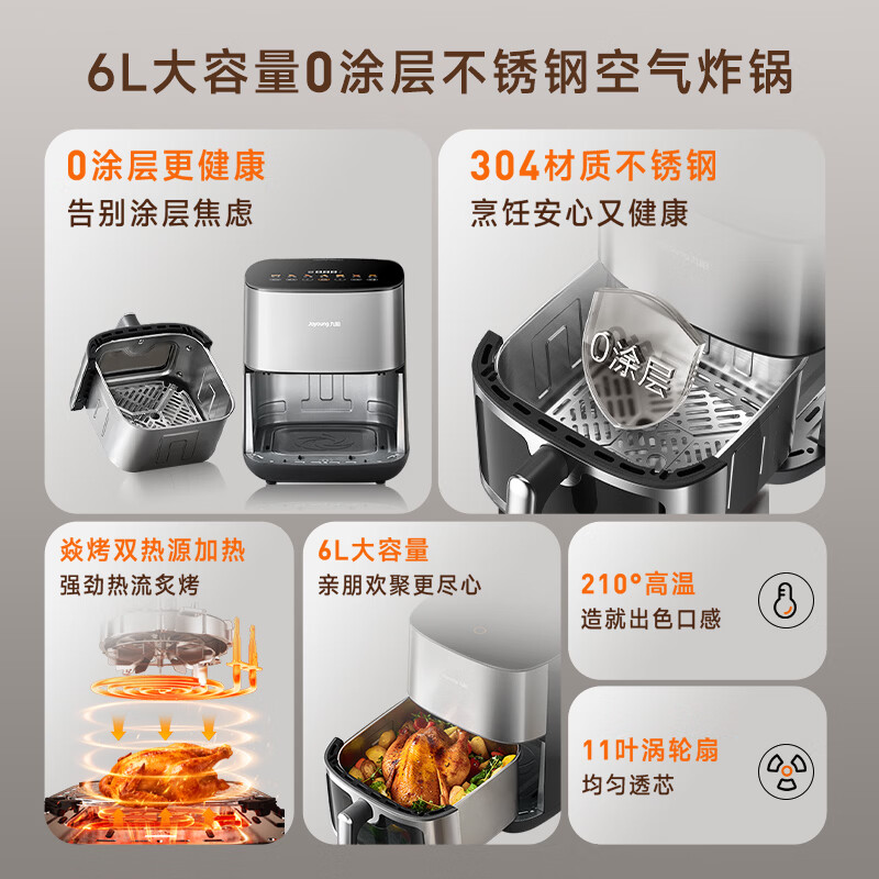 九阳KL60-V317Y空气炸锅图片