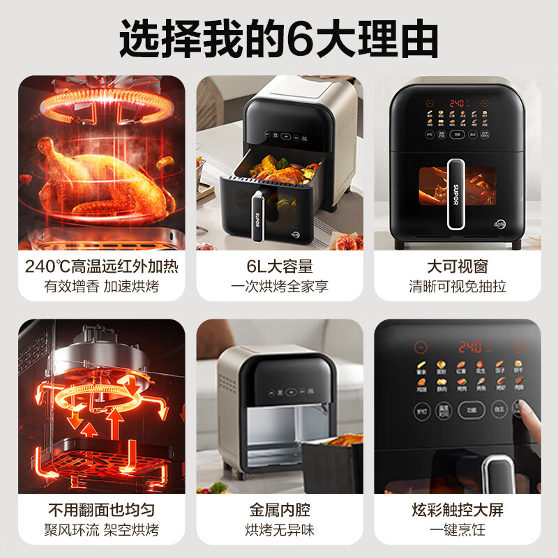 苏泊尔KD60Y815空气炸锅图片