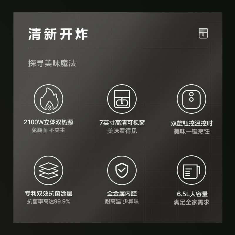 美的MF-KZE6559空气炸锅图片