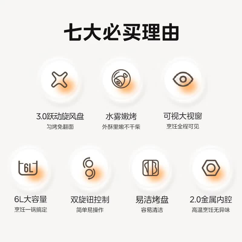 美的MF-KZE6086空气炸锅图片