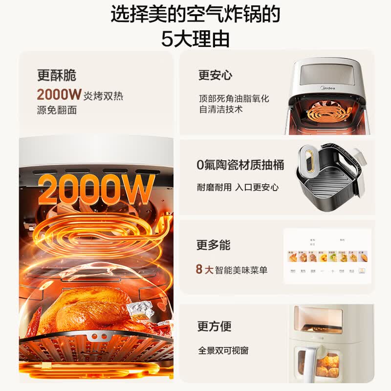 美的MF-KZC6520空气炸锅图片