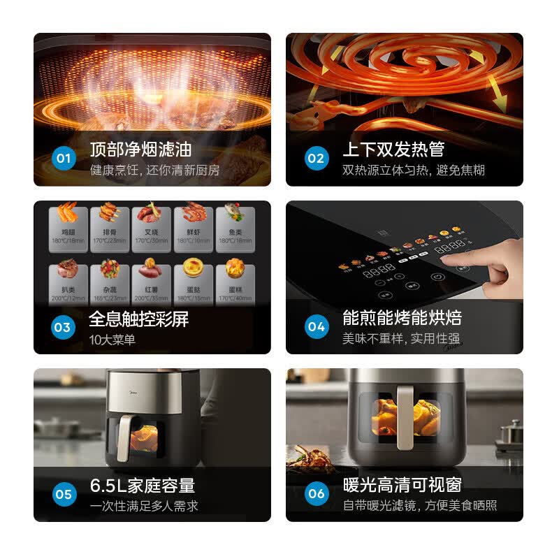 美的MF-KZC6502空气炸锅图片