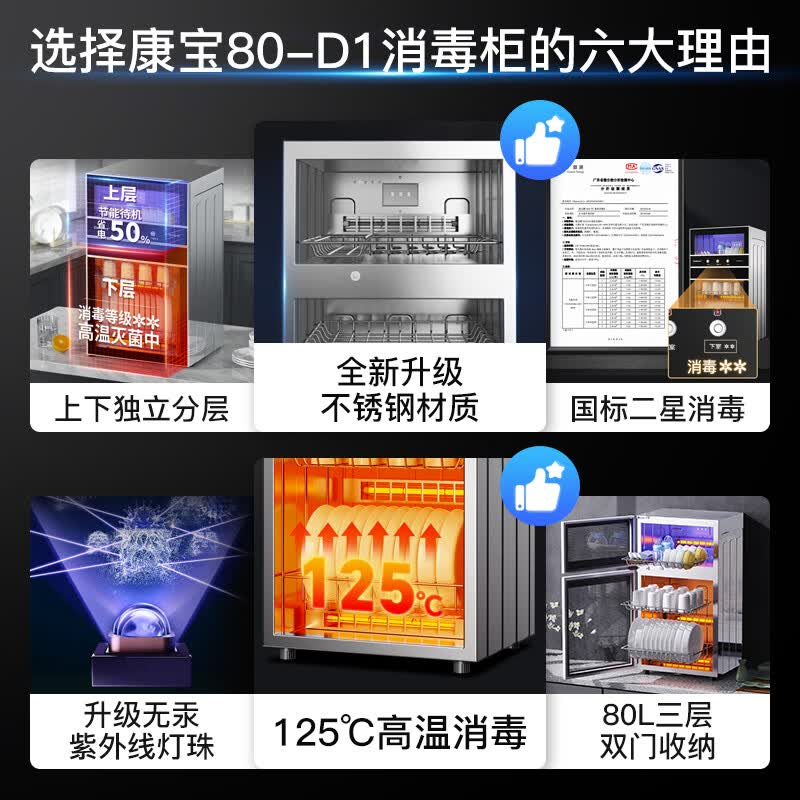 康宝XDZ80-D1消毒柜图片