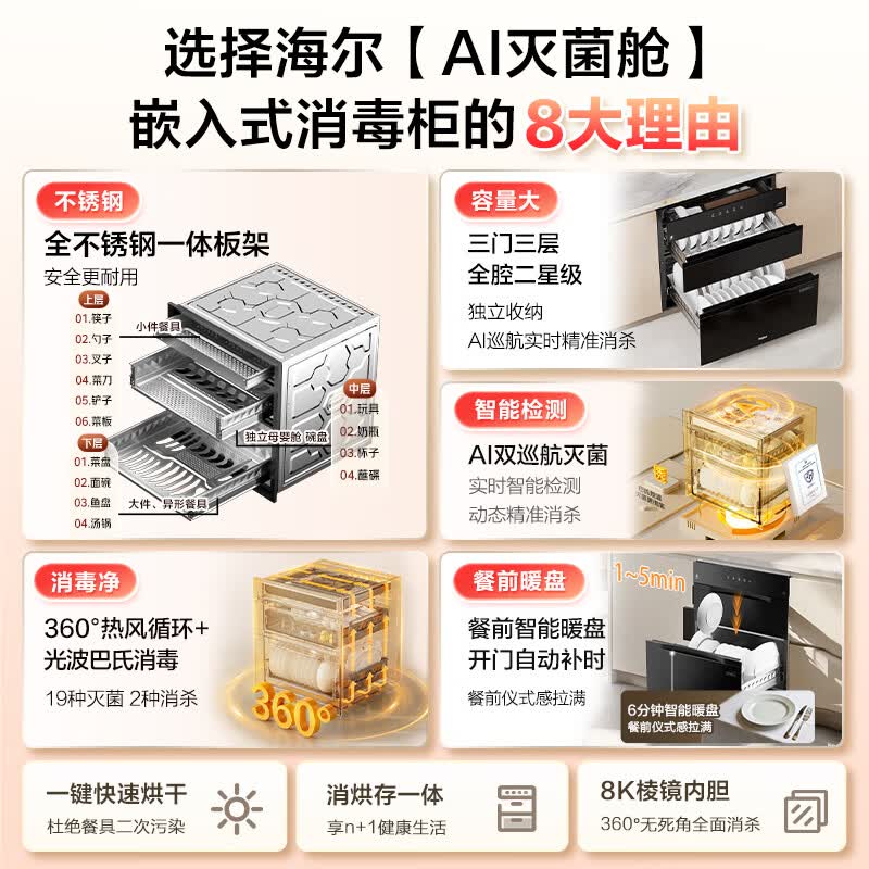 海尔EB130Pro消毒柜图片