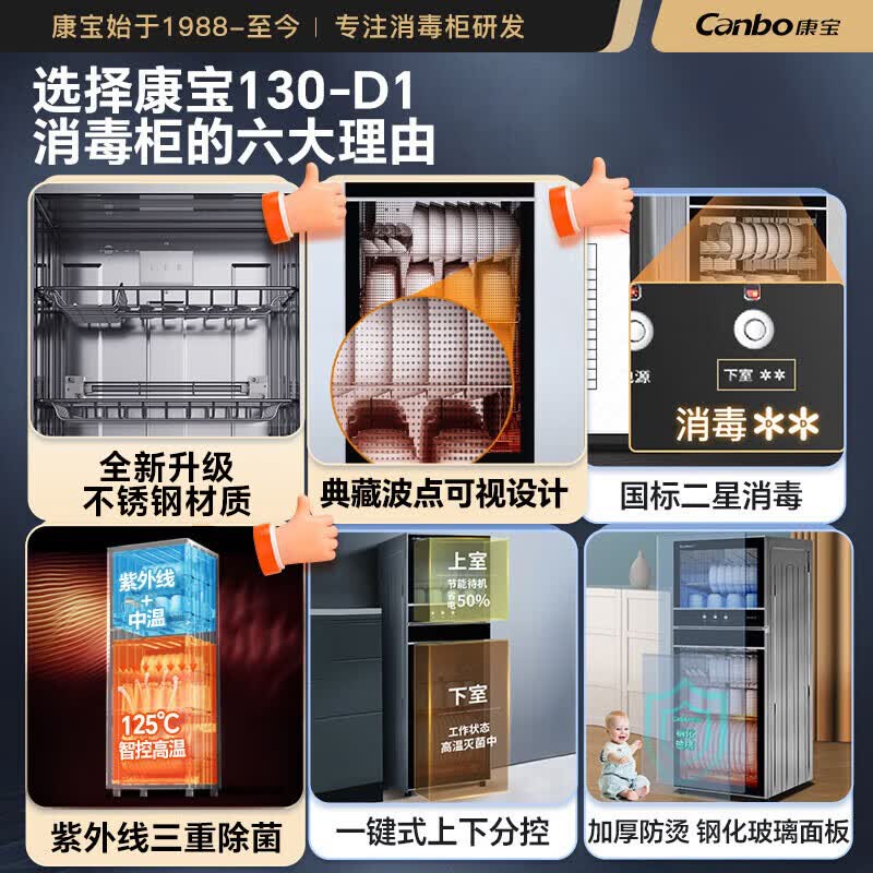 康宝XDZ130-D1消毒柜图片