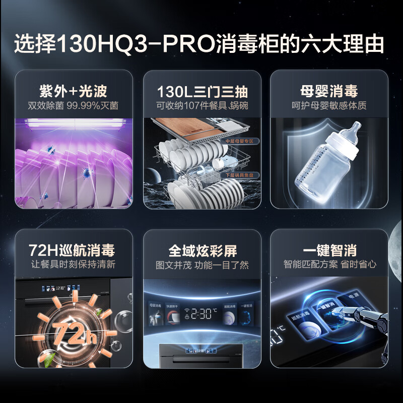 美的130HQ3-PRO消毒柜图片
