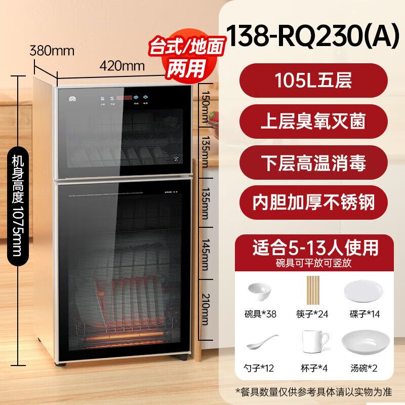 容声138-RQ230(A)消毒柜图片