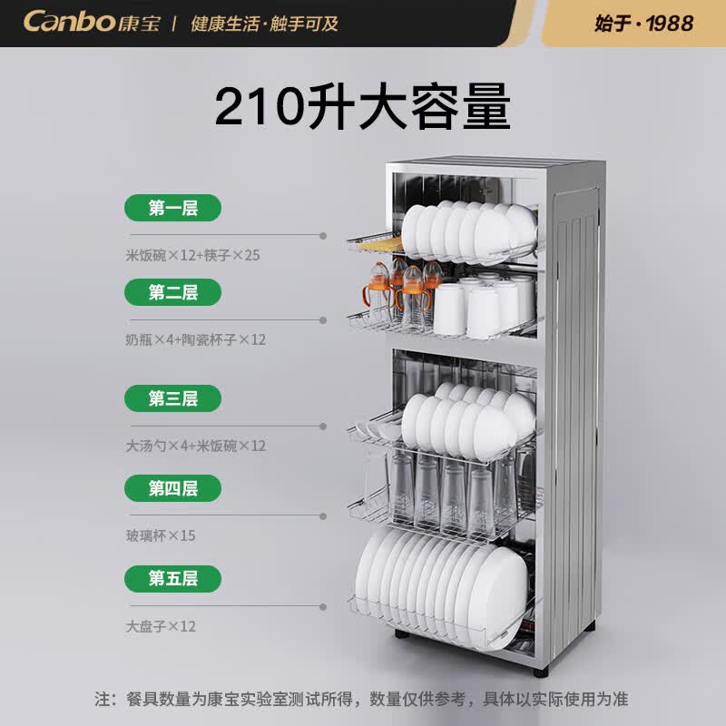 康宝XDZ210-D1消毒柜图片